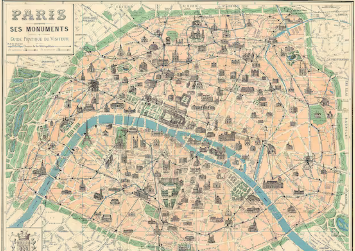 Plan de la ville de Paris de 1905