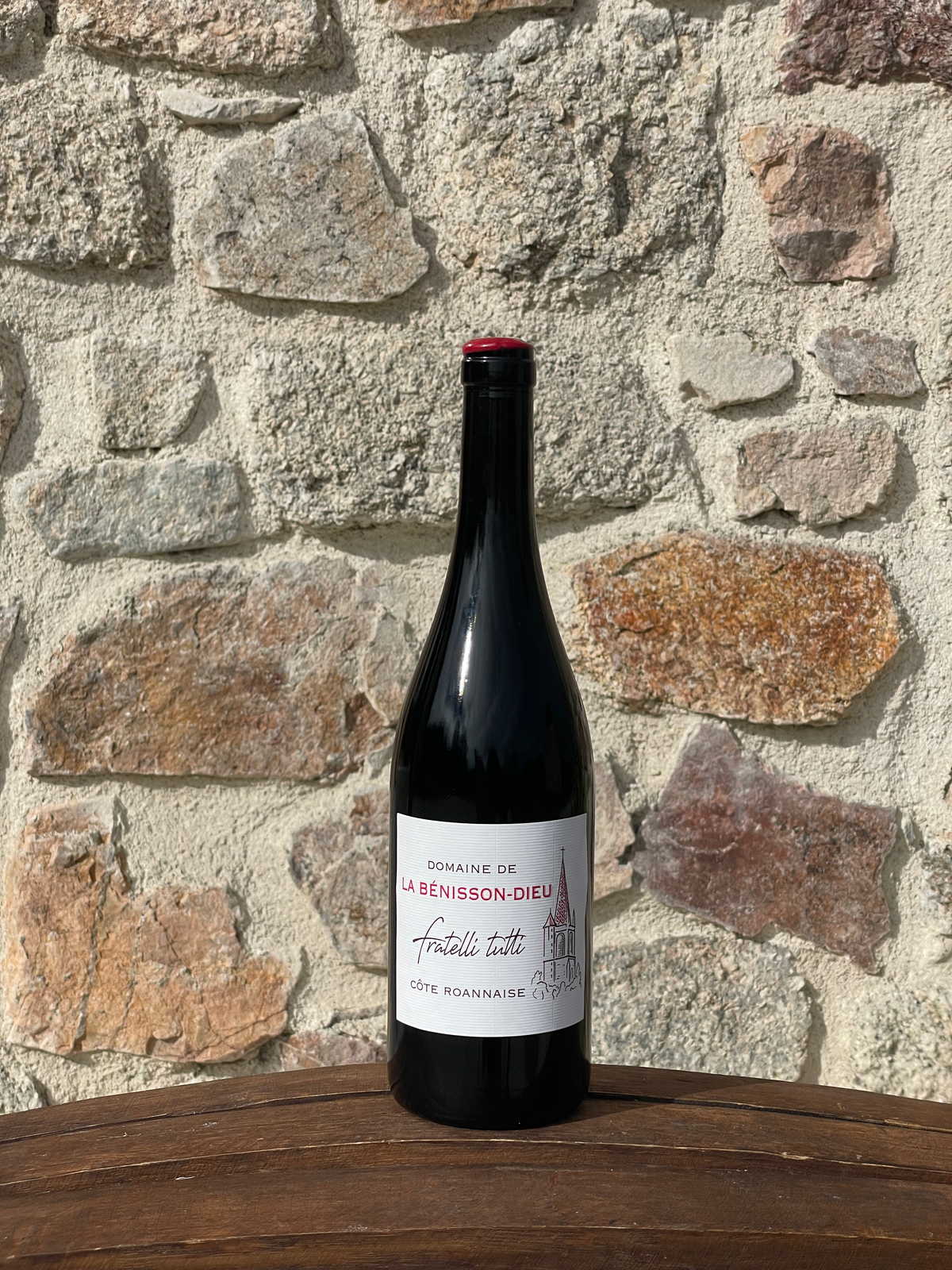 Bouteille de Fratelli tutti 2023, gamay saint-romain du Domaine de La Bénisson-Dieu